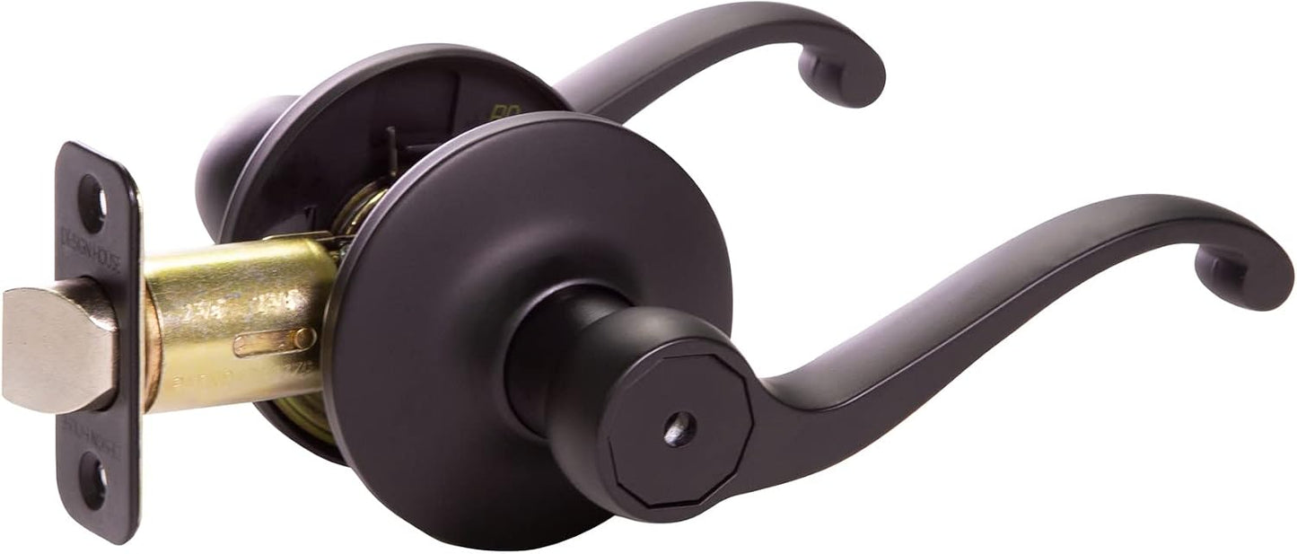 Manija puerta privacidad cama baño Scroll negro mate