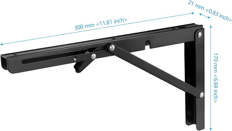 6 Soportes Estante Plegables 12pulg Metal Mesa