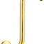 Brazo regadera forma S oro brillante 10pulg cuello ganso