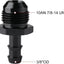 Adaptador macho 3/8 púas rectas aluminio negro 2 pzas