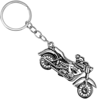 Llavero motocicleta metal 3D soporte llaves plateado