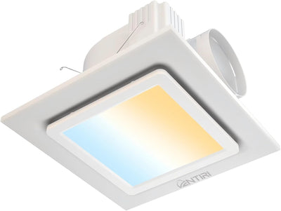 Extractor baño con luz LED 10x10pulg ventilador silencioso 118CFM