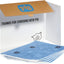 Tapete absorbente reutiliz. 5 pzas 15x19pulg azul y blanco