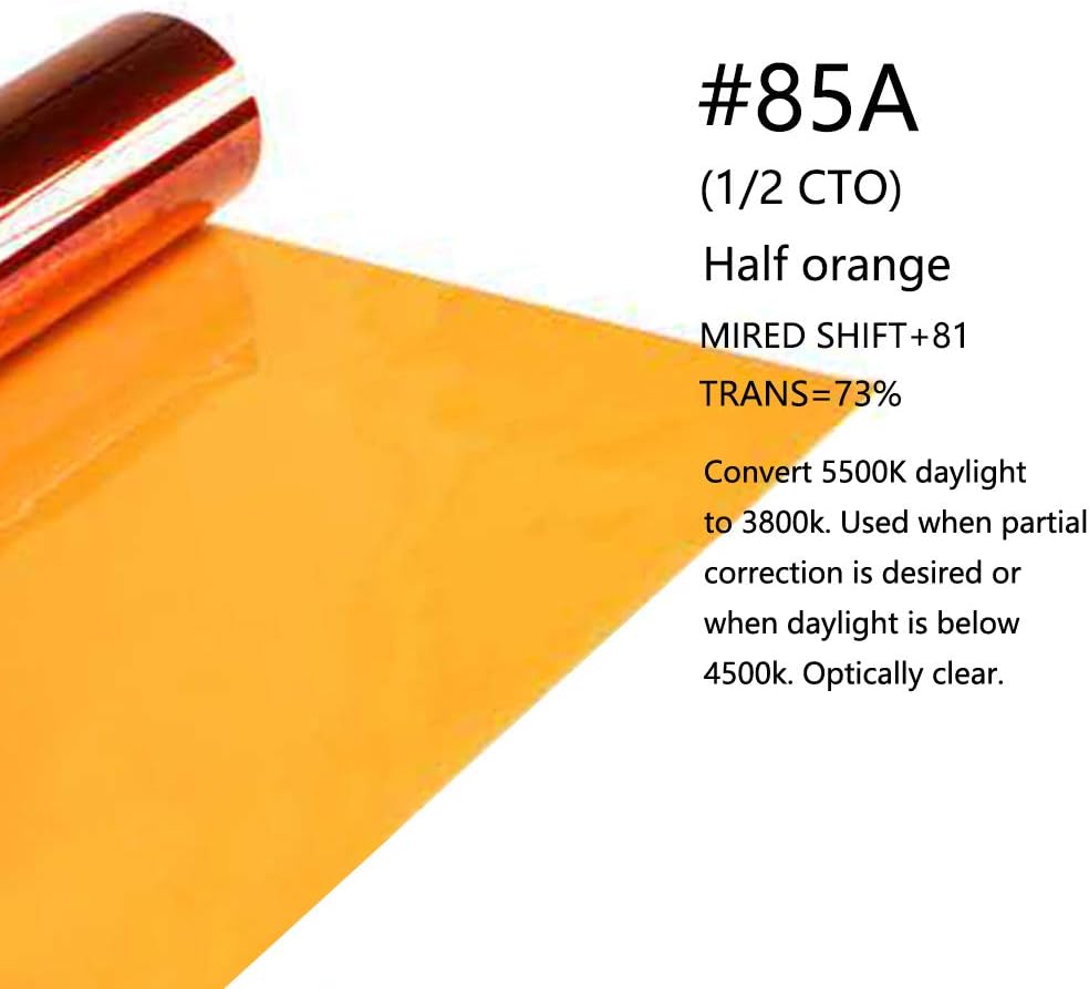 Hoja filtro gel naranja 16x20pulg 4pzas para estudio fotográfico