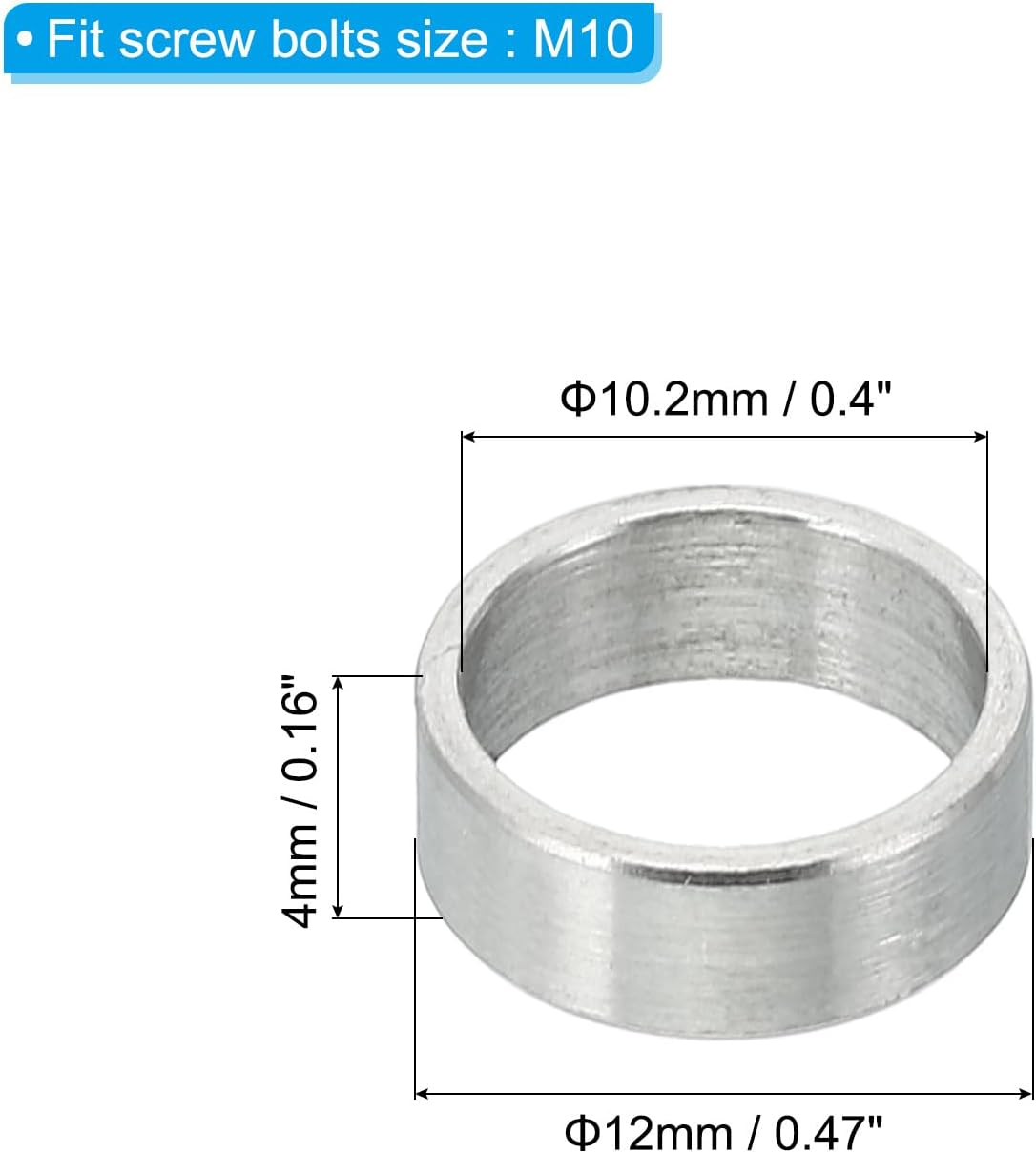 Espaciadores acero inox M10 5 Pzas