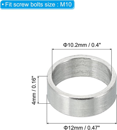 Espaciadores acero inox M10 5 Pzas