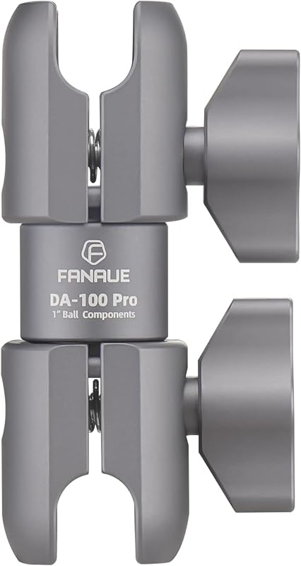 Brazo giratorio doble zócalo aluminio 3.7pulg comp RAM B 1pulg