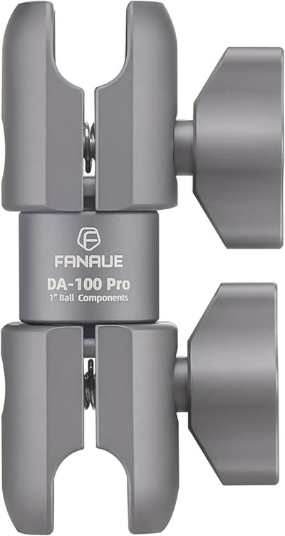 Brazo giratorio doble zócalo aluminio 3.7pulg comp RAM B 1pulg