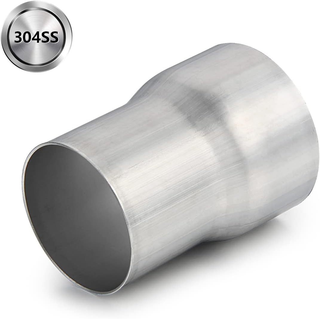 Conector adaptador escape 2.25pulg a 2.5pulg acero inox 304