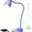 Lámpara LED escritorio USB 3 modos color morado lila