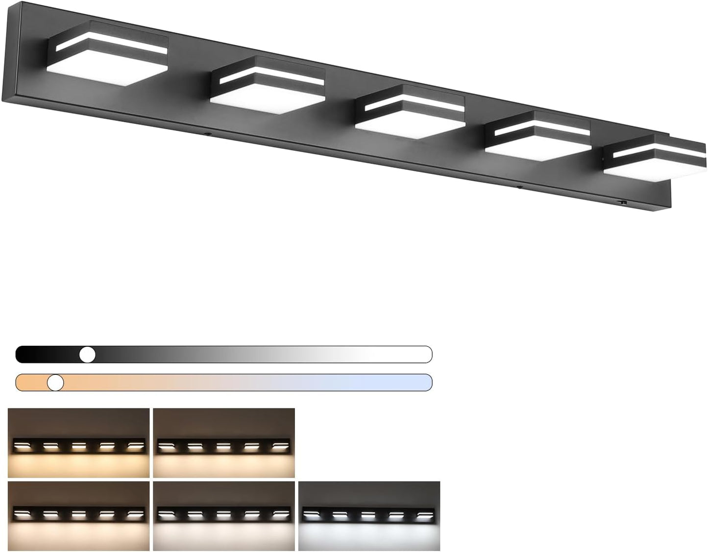 Lámpara LED baño acrílico 40pulg regulable 3000K-6000K