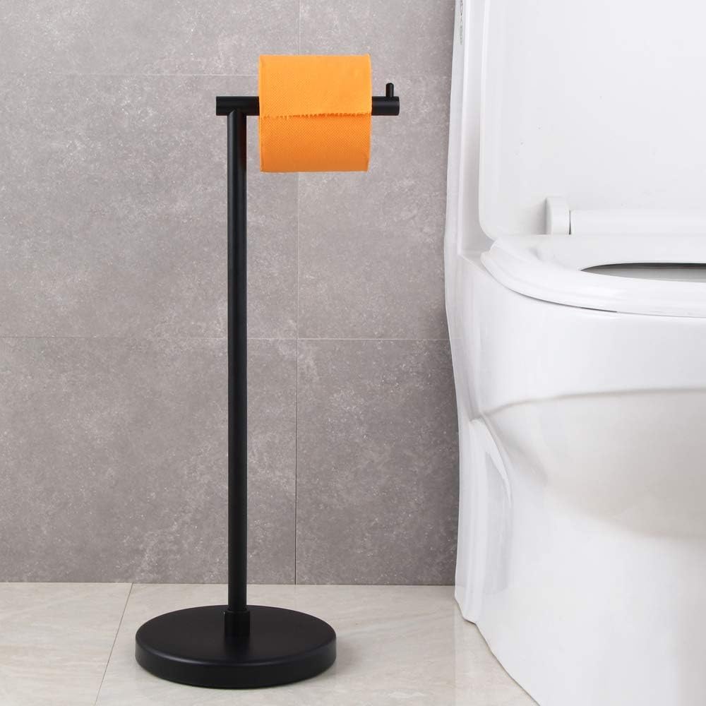Soporte papel higiénico acero inox negro mate