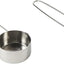 Taza medidora acero inox 1/3 plateada set 2