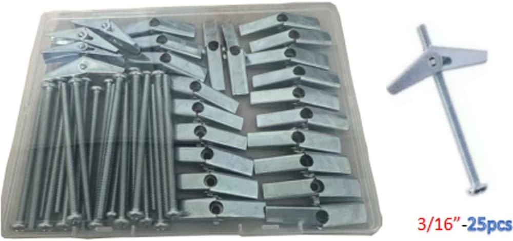 Kit anclajes 3/16 pulg y pernos palanca para yeso madera