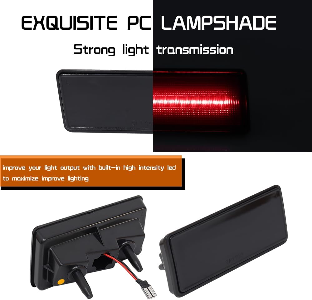 Lente ahumada LED roja para Chevrolet Corvette
