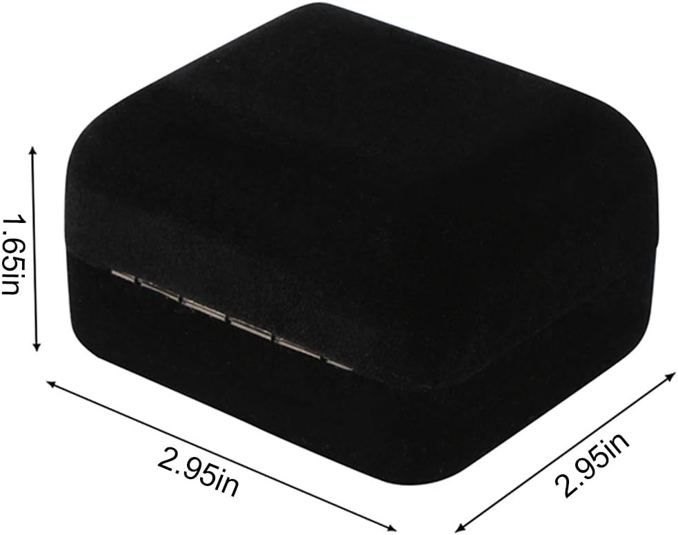 Caja terciopelo brillante con LED para anillos propuesta