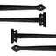 Correa hierro fundido 7" bisagra falsa set 4 negro