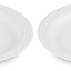 Set 4 Platos Llanos Gres 10.5pulg Blanco