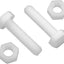20 Pzas Pernos Hex M6x25mm Nylon con Tuercas Plástico