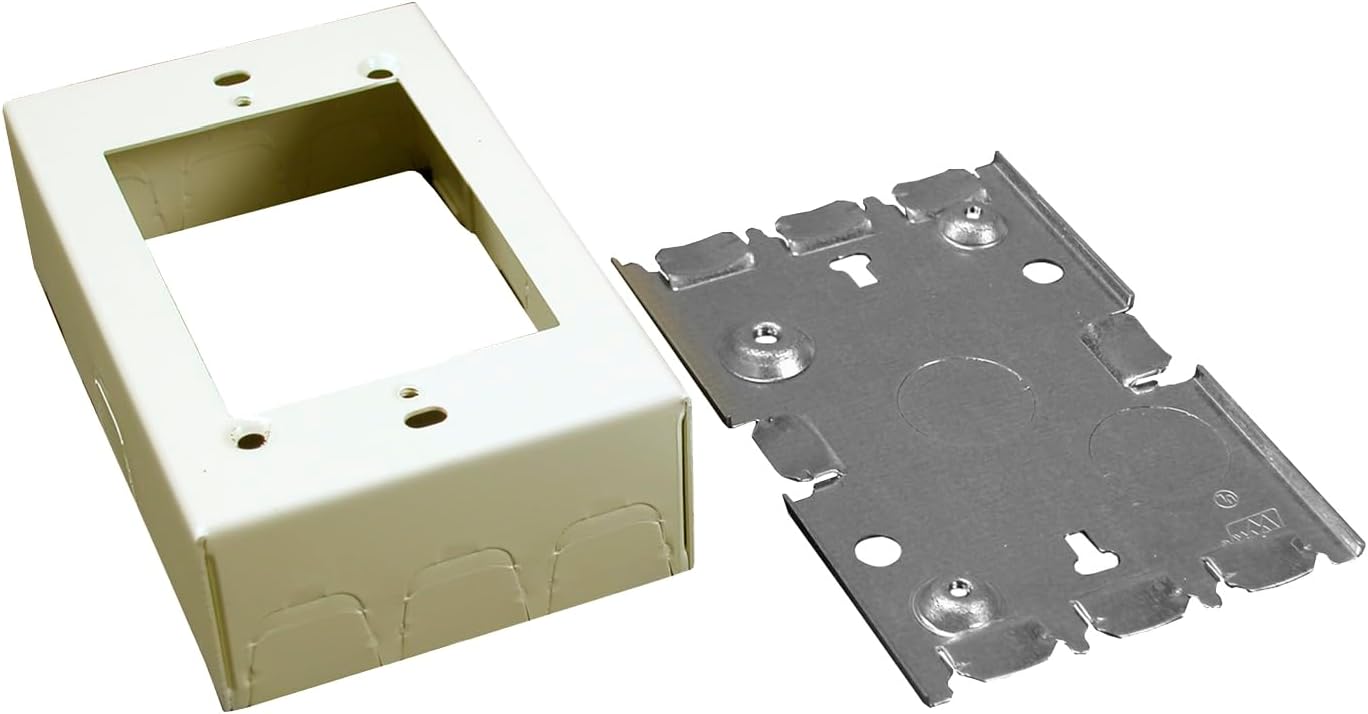 Canaleta metal Legrand Serie 500 salida profunda 1 gang marfil