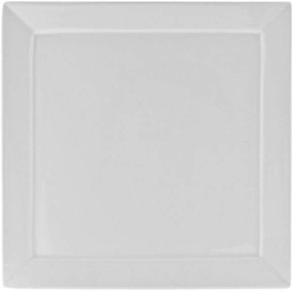 Plato cuadrado pan mantequilla 5pulg set 6 color blanco