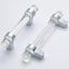 10 Tiradores Cristal Cajones 3.75" Centro Cromo