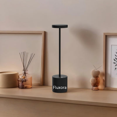 Lámpara mesa LED recargable inalámbrica 3 colores metal negro