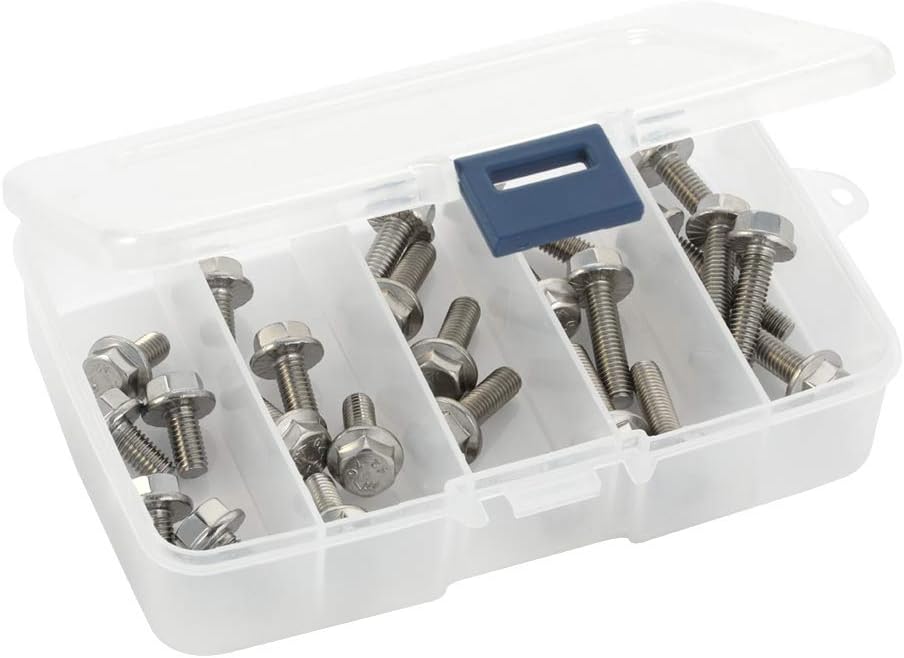 Brida tornillos hexagonales acero inox 18-8 25 pzas