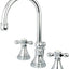 Grifo lavabo latón cromo pulido mango cruzado