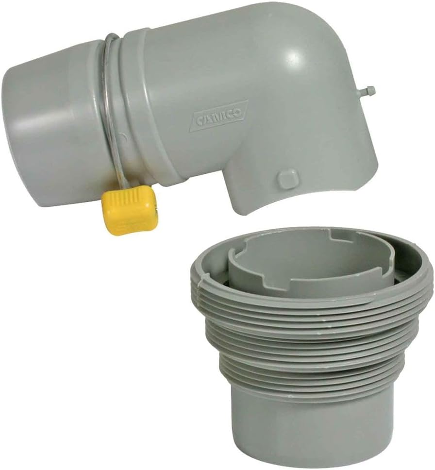 RV Easy Slip Elbow adaptador 4-1 diámetro mayor vaciado rapido