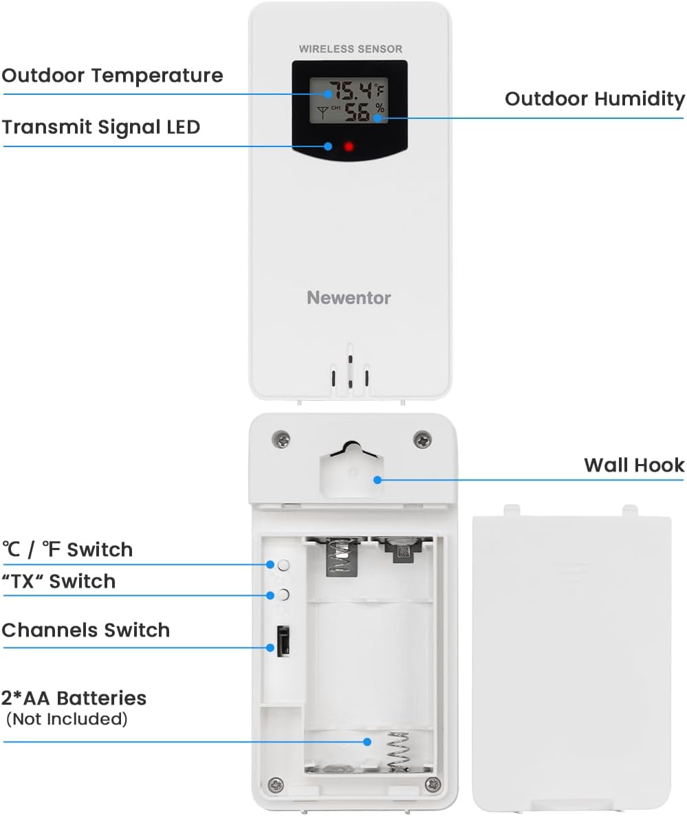 Sensor inalámbrico temp y humedad para Q3/FJ3378 Q5/FJ3383B