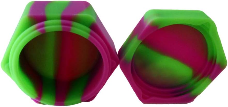Contenedor silicona hexagonal 0.88oz con soporte púrpura