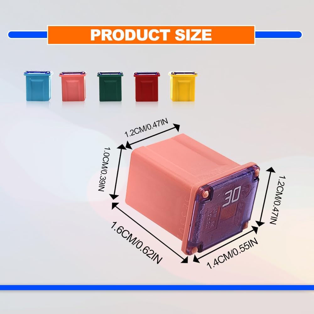 Kit fusibles cuadrados perfil bajo 20-60A para auto SUV RV