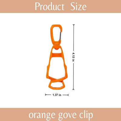 Set 12 Soportes Guantes Mosquetón Clip Seguridad Industrial
