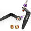 Gancho giratorio acero 1/4pulg ajustable 2pzas morado