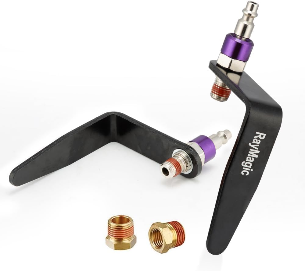 Gancho giratorio acero 1/4pulg ajustable 2pzas morado