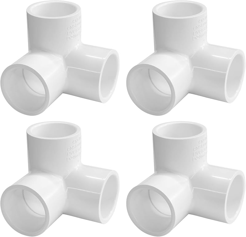 Conector PVC en T 1-1/2 pulg con salida lateral 90 grados