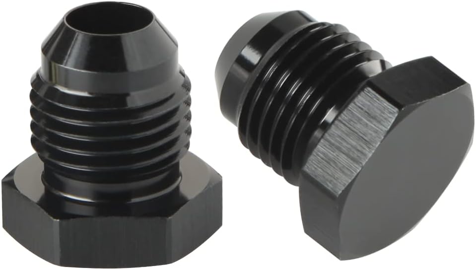 Adaptador enchufe hexagonal macho 4AN negro 2 Pzas