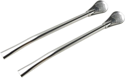Juego 2 bombilla yerba mate acero inox 18/8 silicona