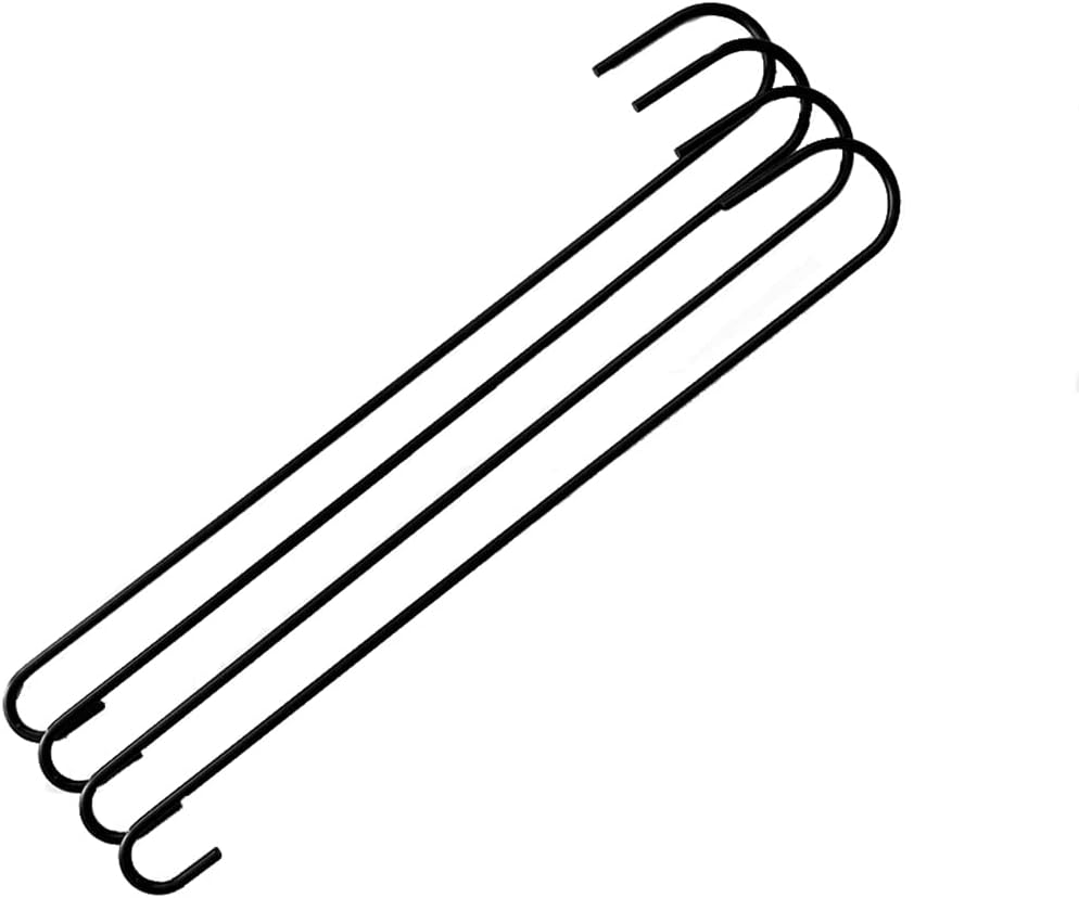 Gancho extensión acero 18" para plantas negro set 4