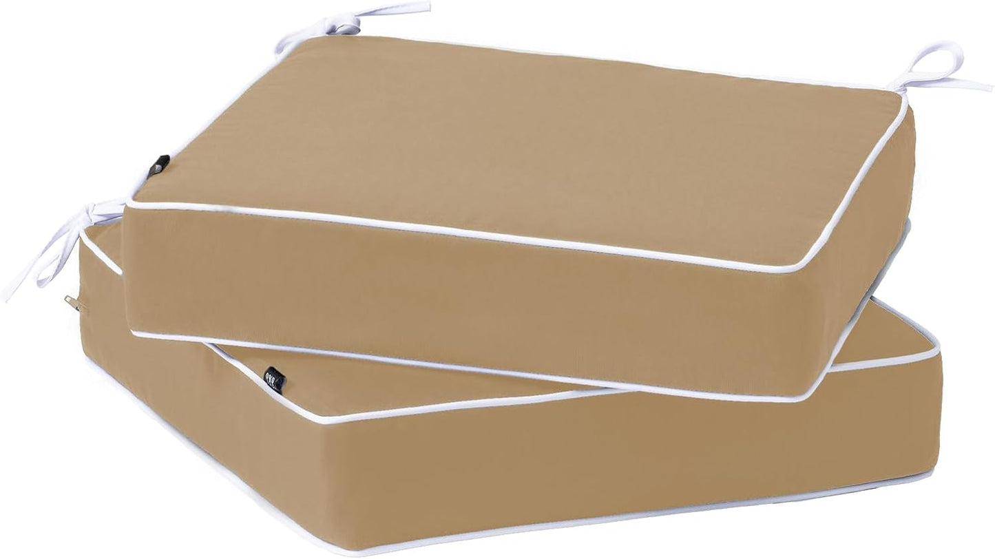 2 Cojines Silla Exterior 20x20" Impermeables Tela Olefina