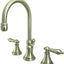 Grifo lavabo latón níquel cepillado con manija palanca