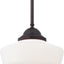 Colgante Lavery 1 luz 150W 13.75x12.25pulg bronce cepillado