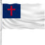 Bandera cristiana 3x5pulg doble cara poliéster 3 capas