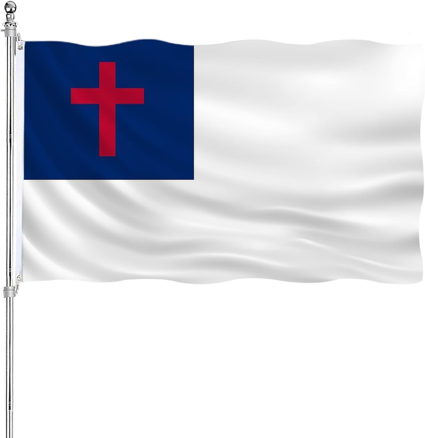 Bandera cristiana 3x5pulg doble cara poliéster 3 capas
