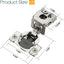 20 Pzas Bisagras Ocultas Acero Inox 1-5/16pulg Gabinetes