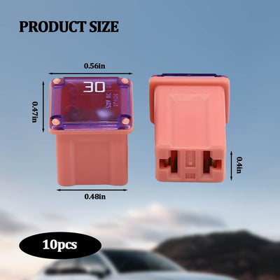 Kit 10 fusibles micro cartucho 30A FMM Mcase Jcase
