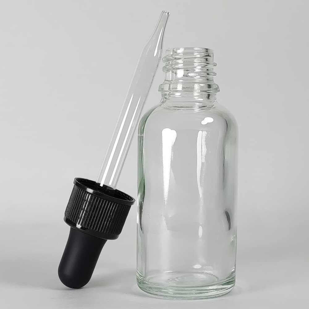 Botella vidrio con cuentagotas 1oz para laboratorio y perfume