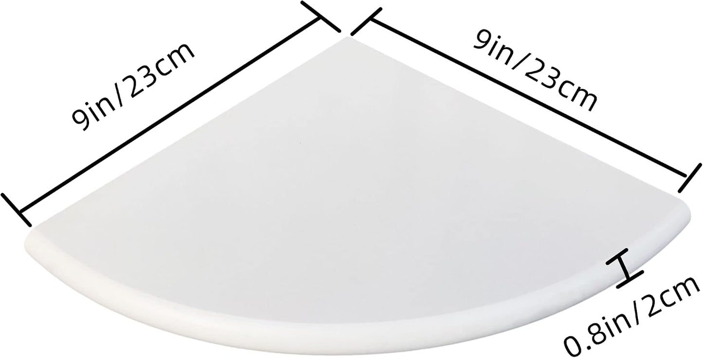 Estante esquinero mármol sintético baño 9x9"