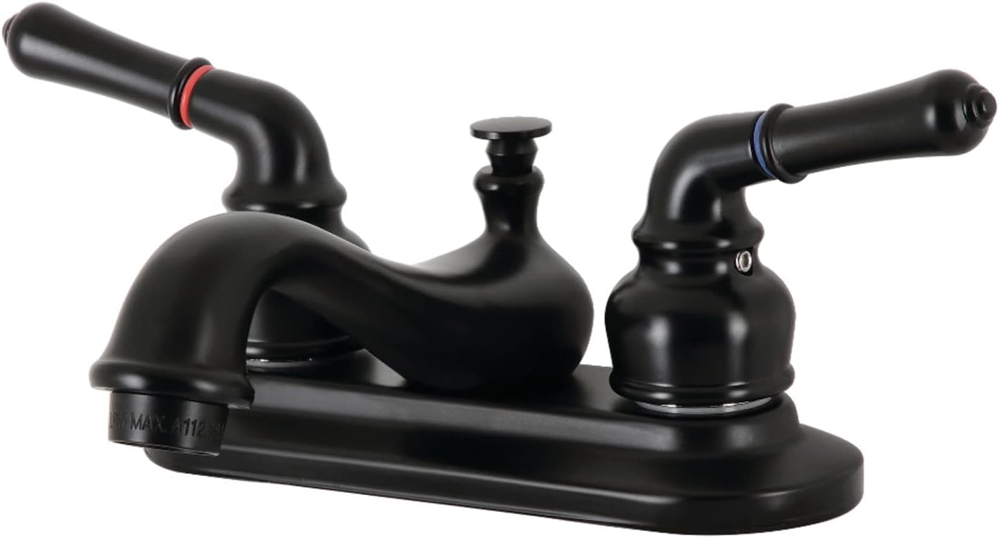 Grifo baño central 4pulg negro mate